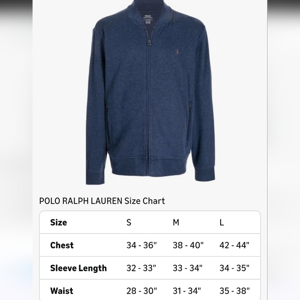 Polo Ralph Lauren Mens Double Knit Luxury Jersey Full Zip Sweater  Medium - Picture 12 of 12